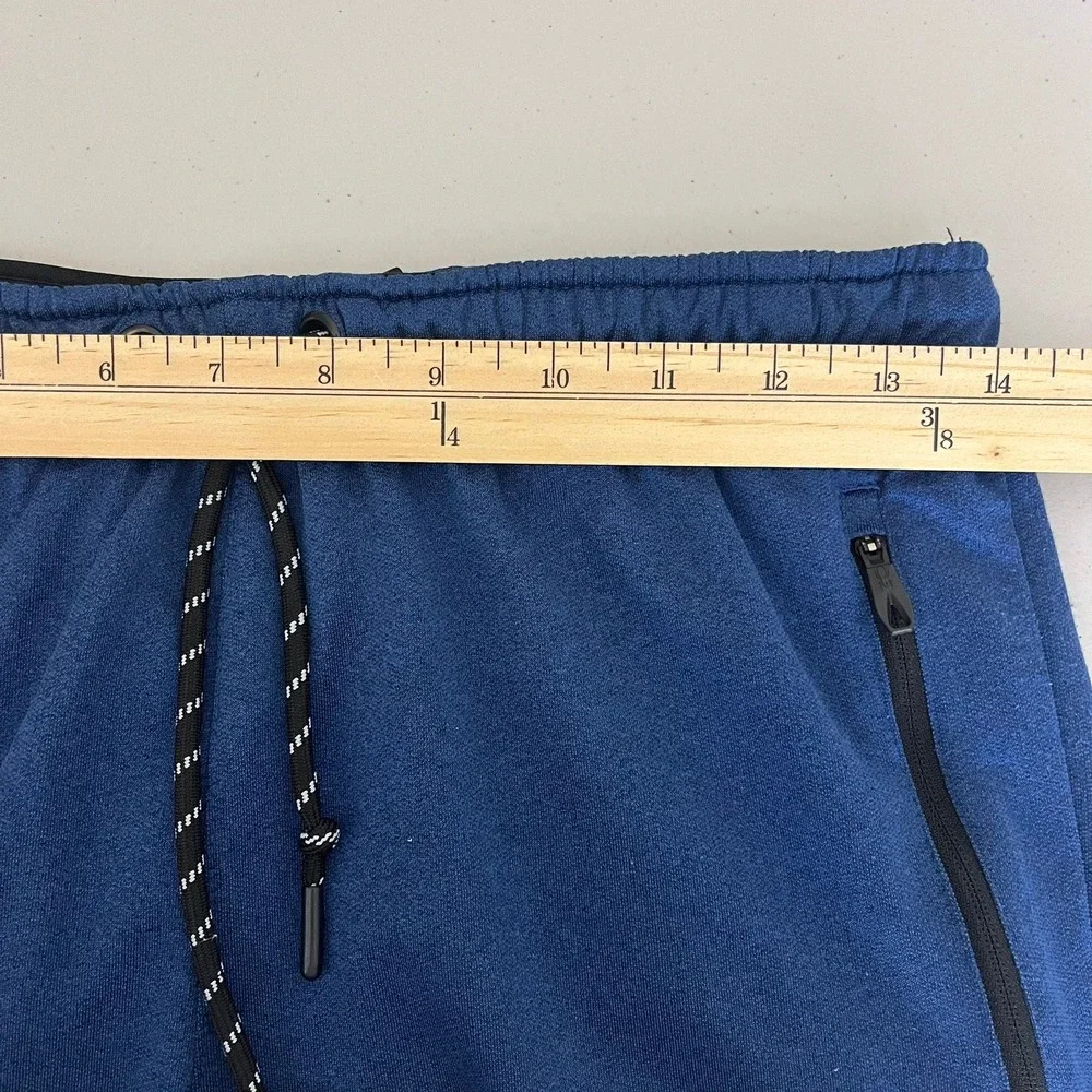 Spyder Active Mens‎ Blue Heathered Jogger Sweatpants Zipper Pockets Size S
